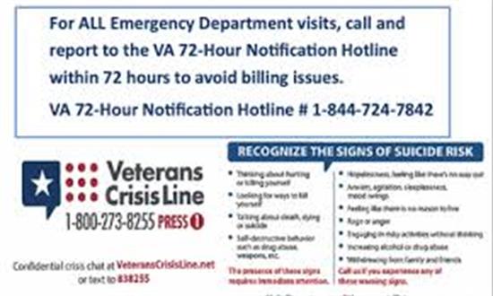 Veterans 72 hour rule