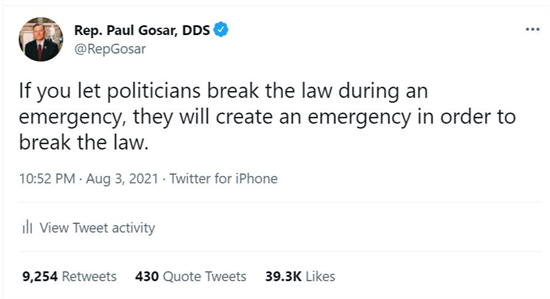 If you let politicians break the law