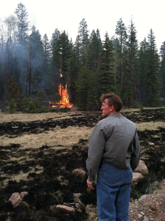 Congressman Gosar surveying wildfire damage